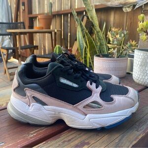 Falcon Adidas Shoes Women Black/Pink Sneakers | Kylie Jenner Collab